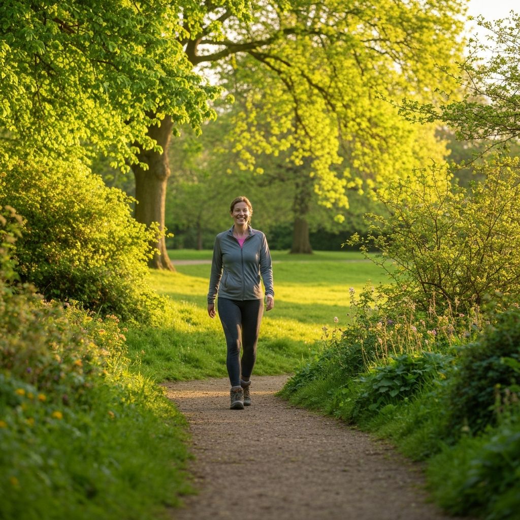 Promenade tranquille dans un parc